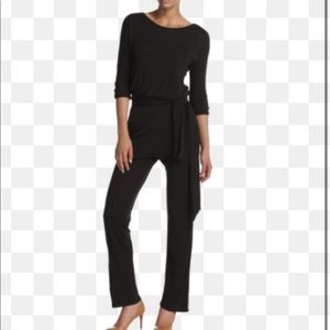 Halston Heritage black 3/4 sleeve jumpsuit
